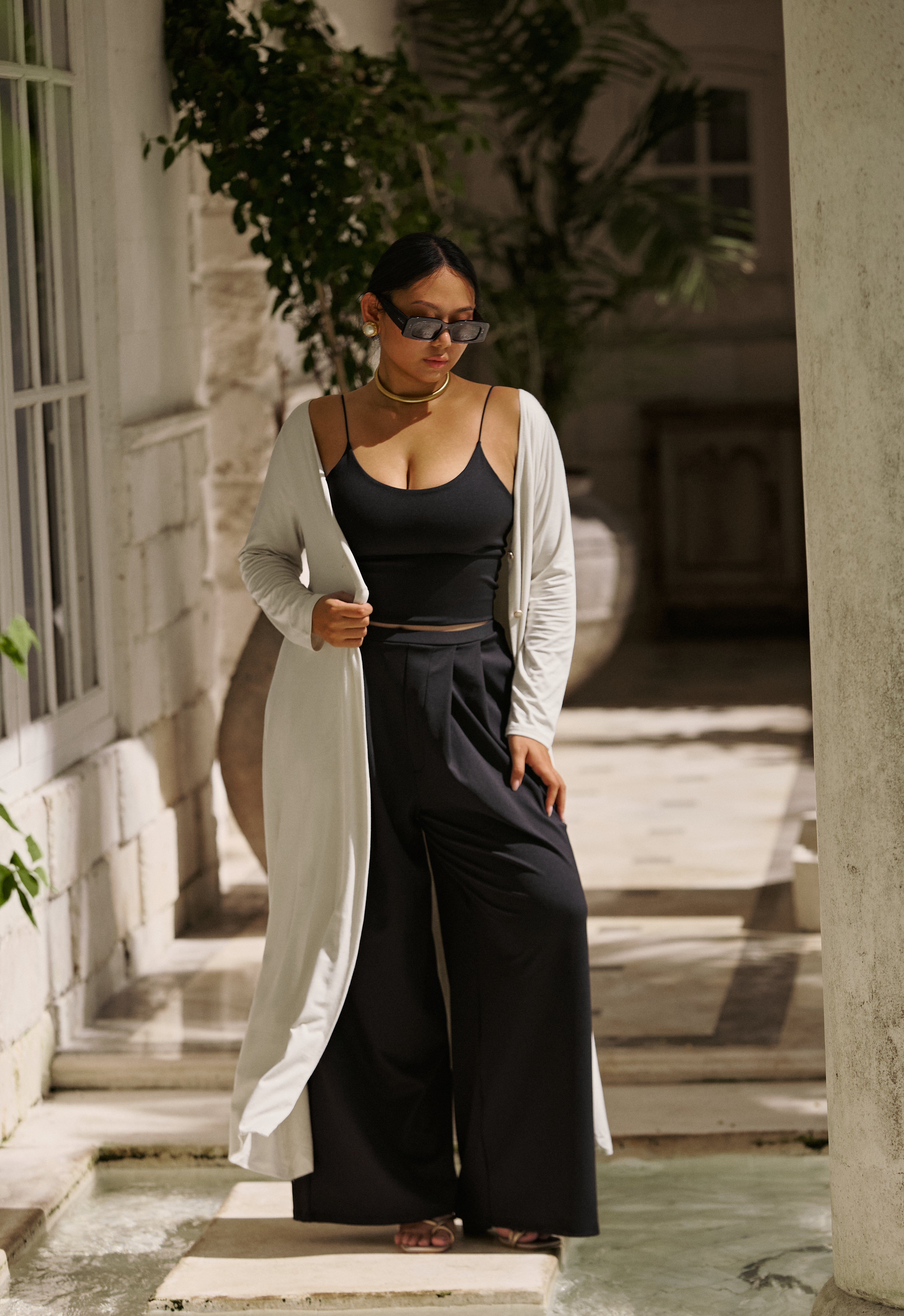 Straight Pleated Trousers