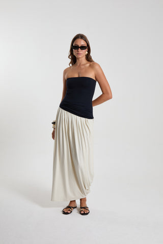 Drape Tube Dress Two Toned