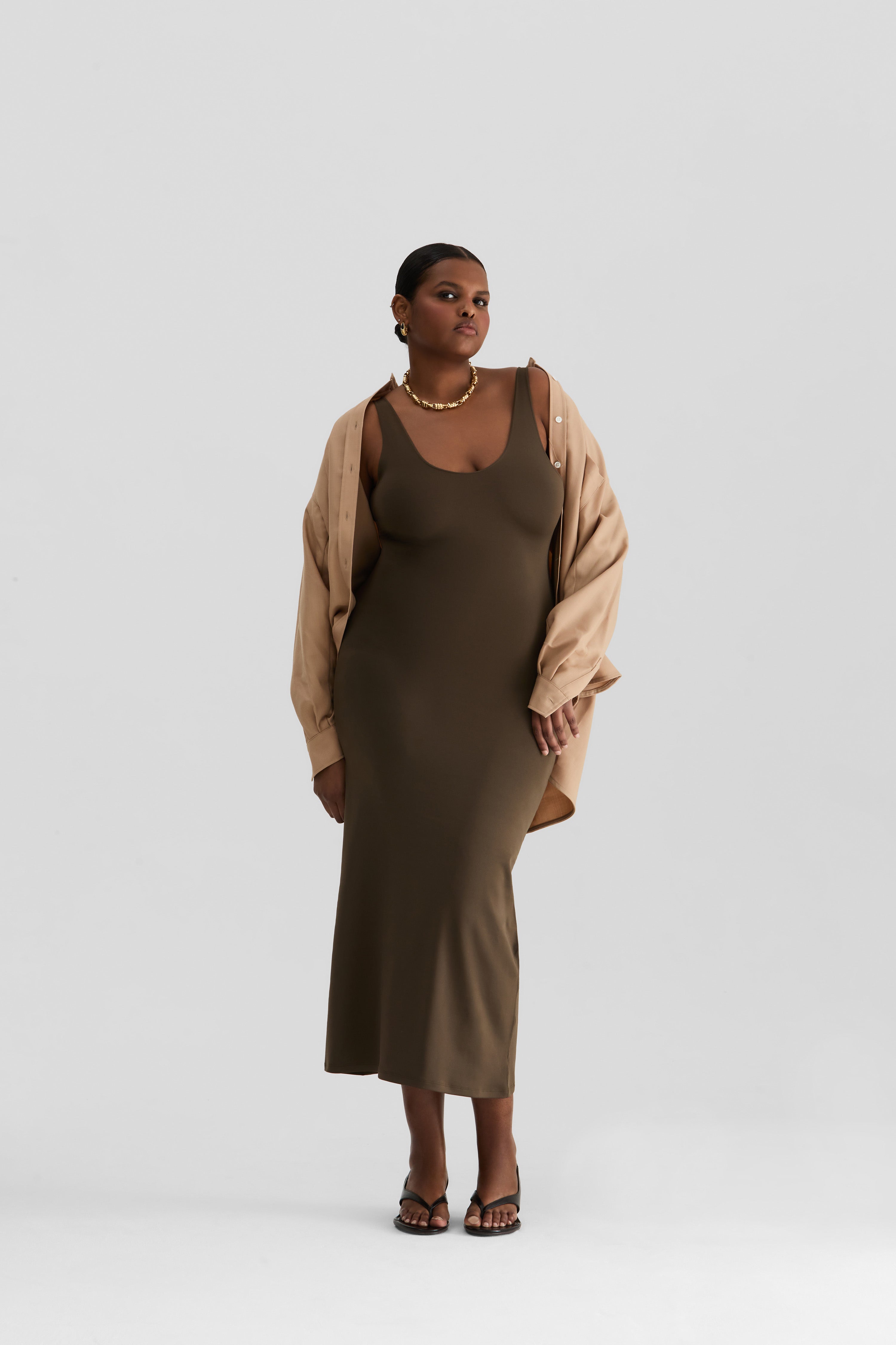 Scoop Neck Maxi Dress