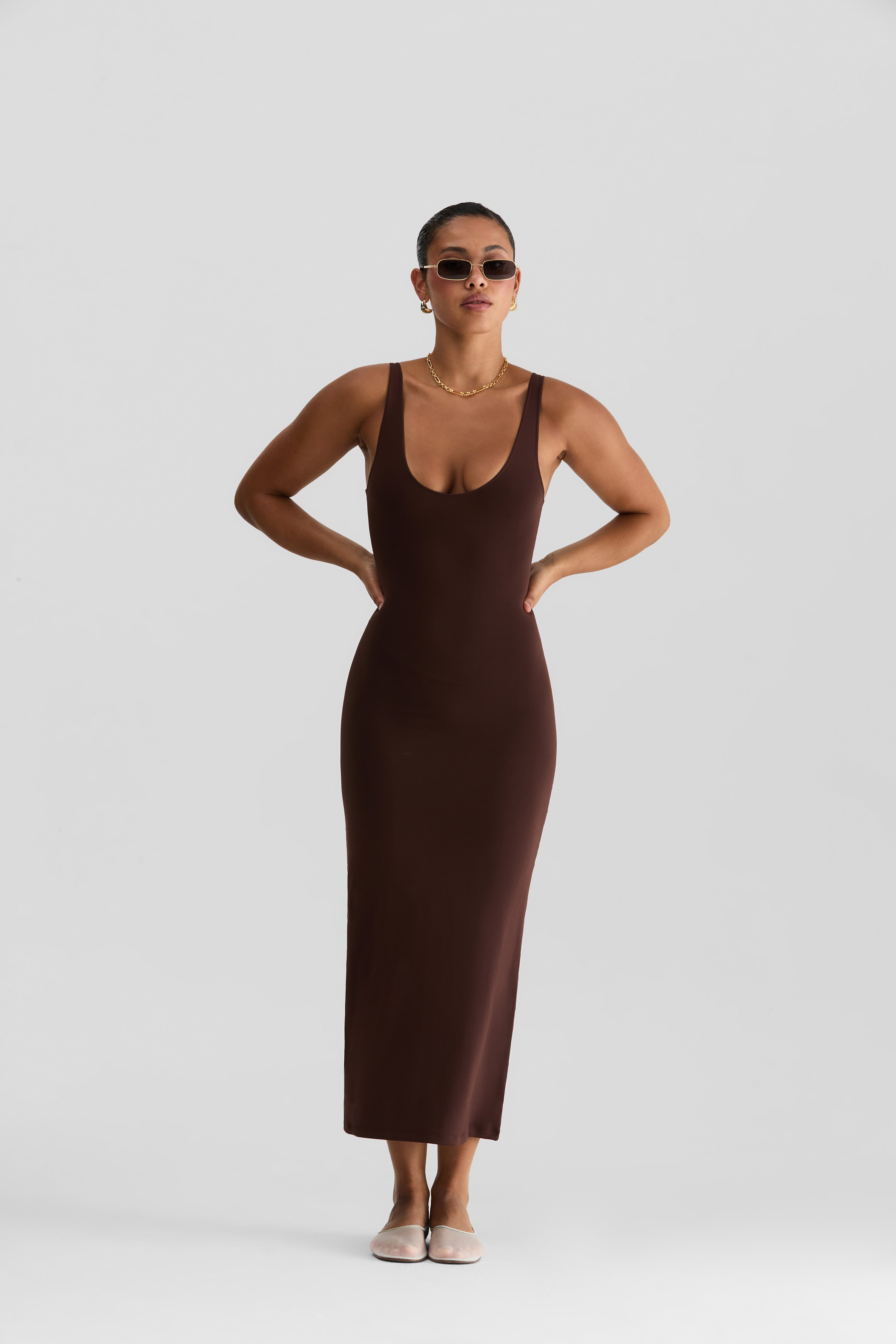 Scoop Neck Maxi Dress