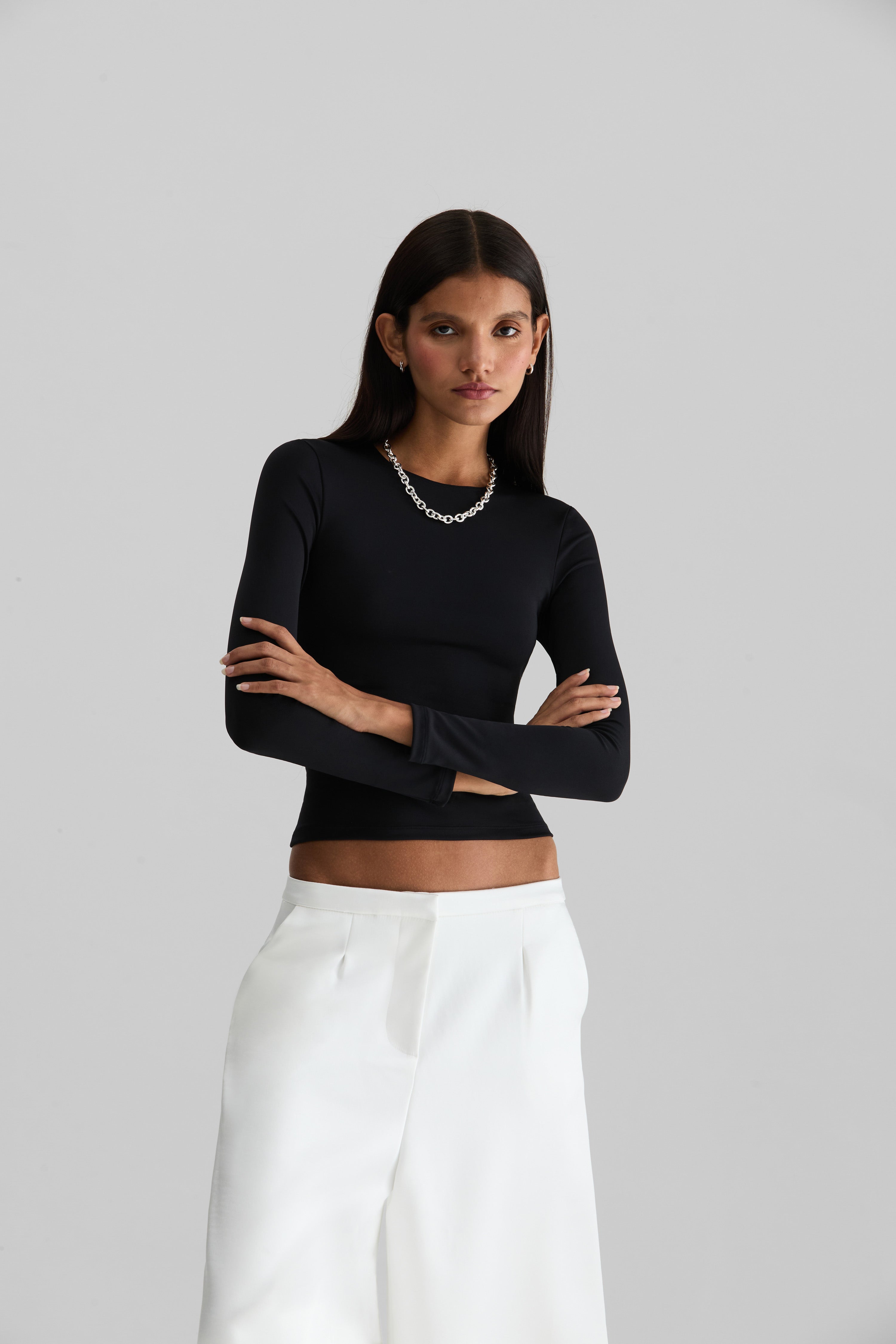 Long Sleeve Mid Crop