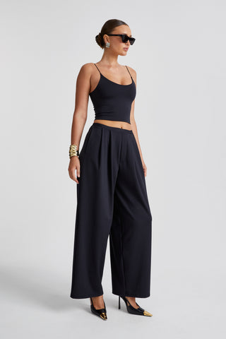 Straight Pleated Trousers