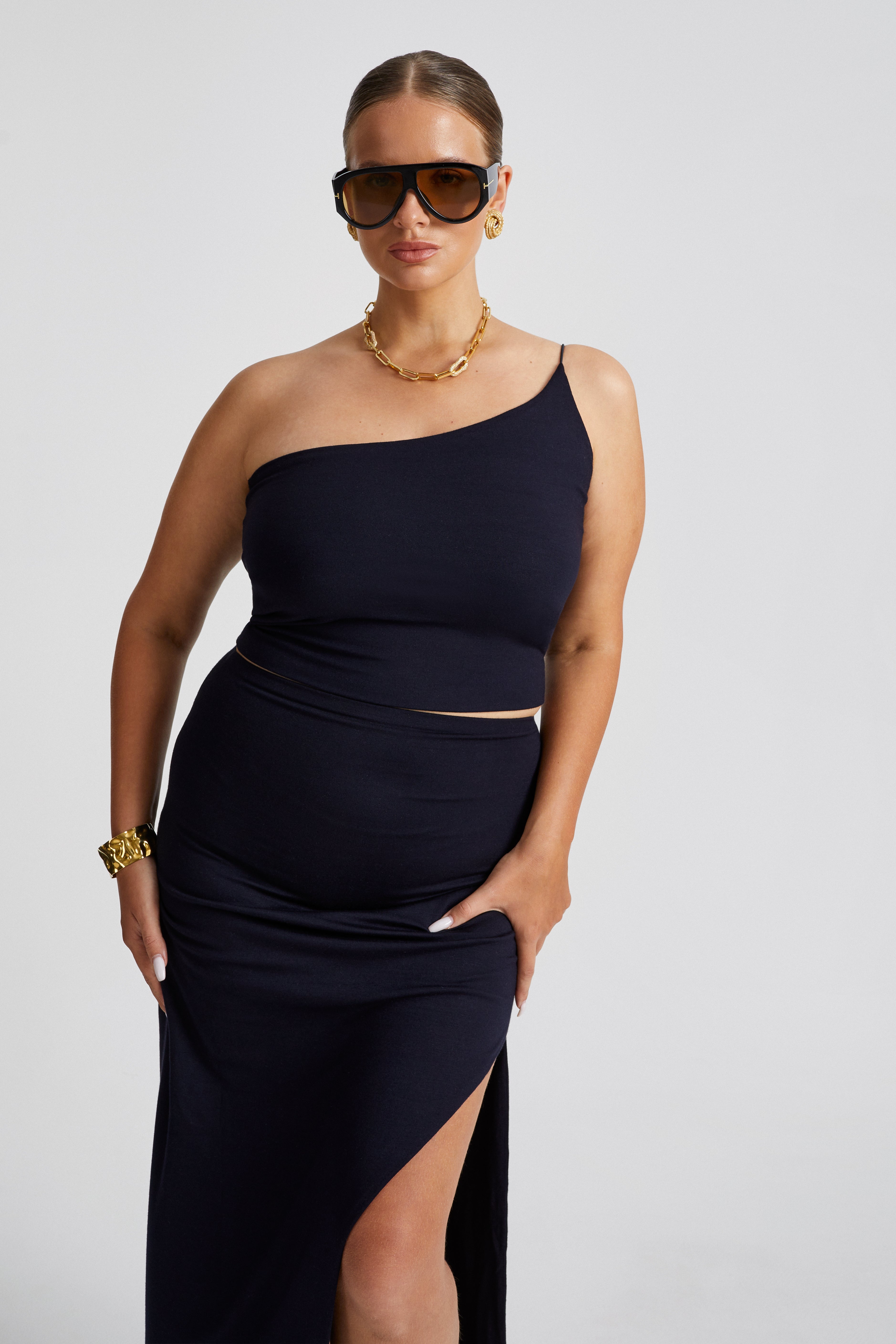 Spaghetti One Shoulder Tank
