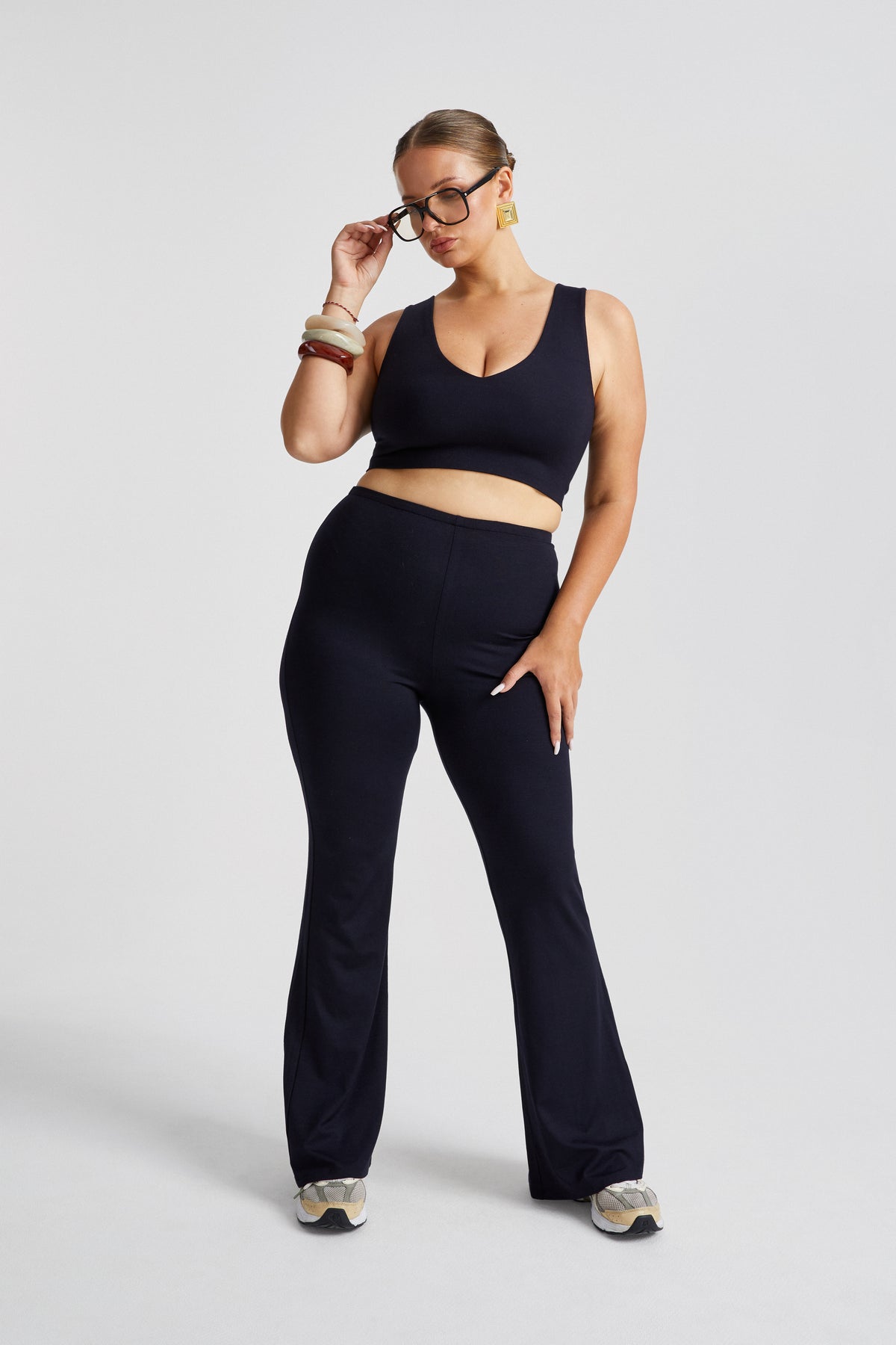 Flare Fitted Trousers