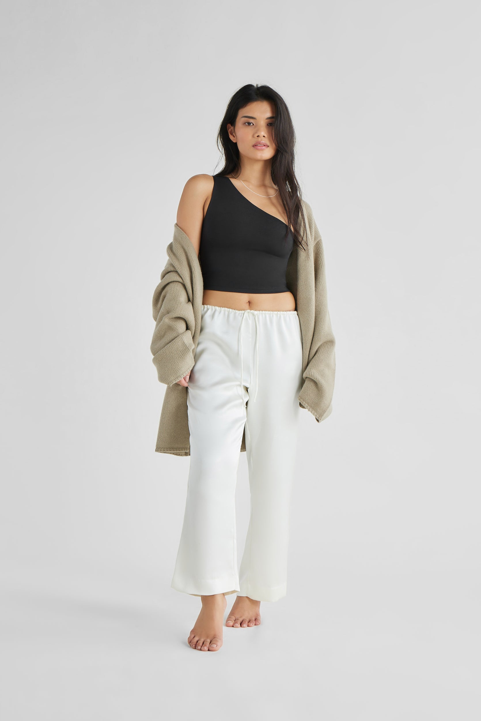 One Shoulder Crop Tank