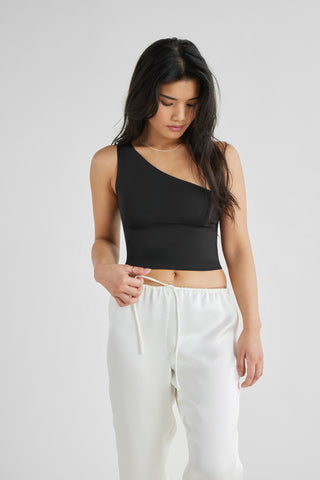 One Shoulder Crop Tank
