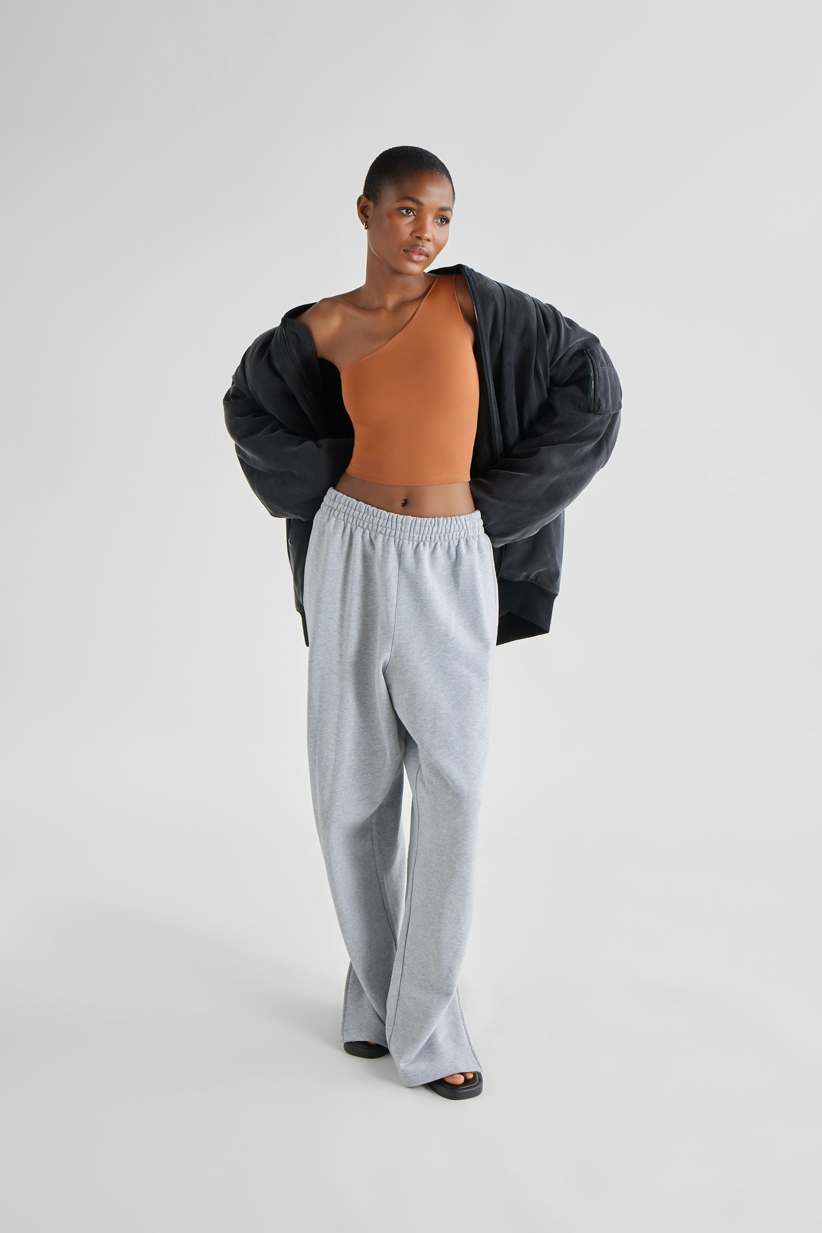 One Shoulder Crop Tank