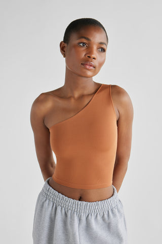 One Shoulder Crop Tank
