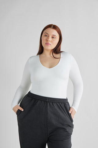 V Long Sleeve Crop